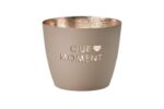 Madras Windlicht M Our Moment sandstone/gold – Produktansicht