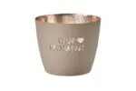 Madras Windlicht M Our Moment sandstone/gold – Produktansicht