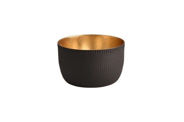Madras Windlicht S Struktur schwarz – Produktansicht
