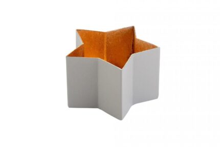 Madras Windlicht Stern M flanell/nudegold – Produktansicht