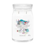 Yankee Candle Kerze im Glas mit zwei Dochten und buntem Baumetikett
