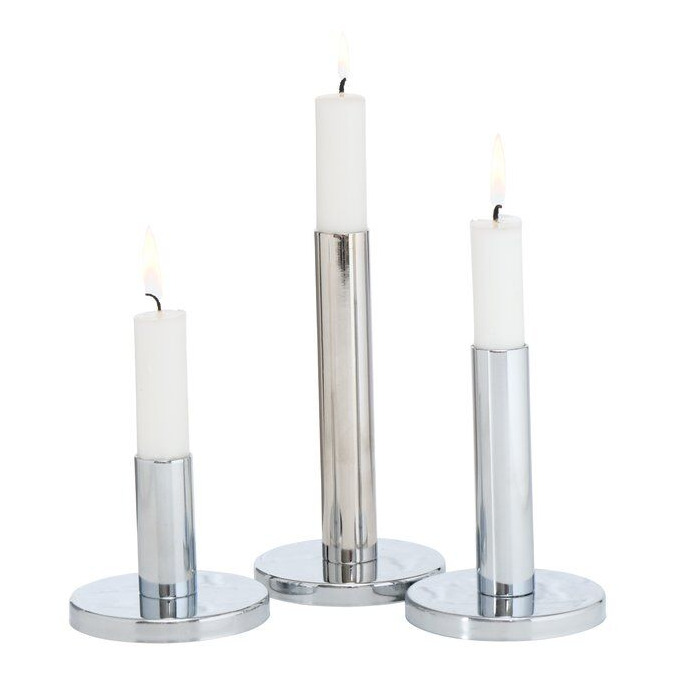 Produktbild Malko Kerzenleuchter-Set silber – Hauptansicht