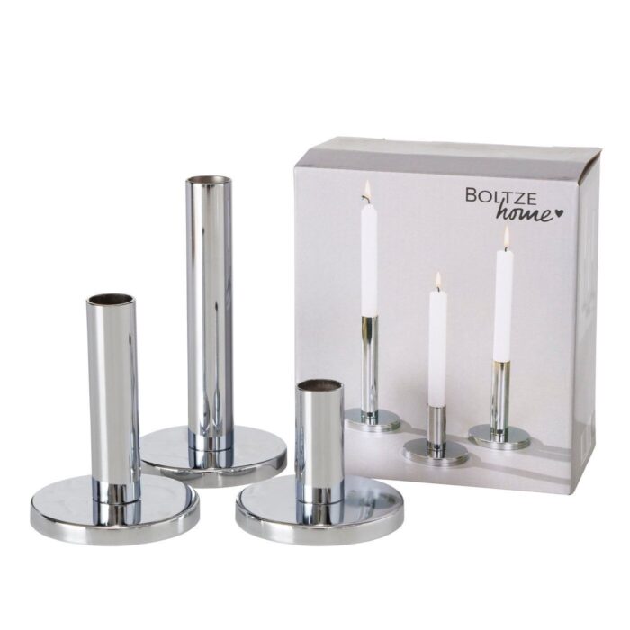 Kerzenleuchter-Set Malko silber – Produktansicht