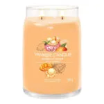 Mango Ice Cream Duftkerze von Yankee Candle mit zwei brennenden Dochten