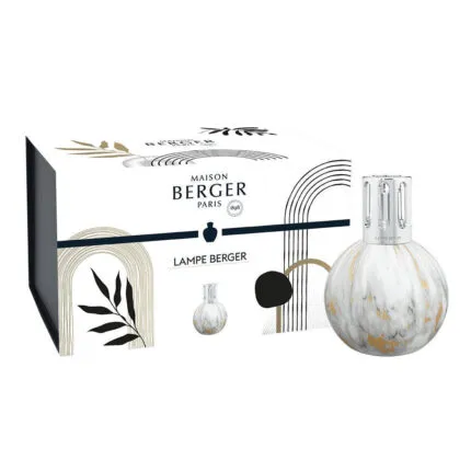 Bedruckte Maison Berger Paris Verpackung mit Abbildung der Lampe Berger