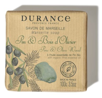 Marseiller Seife Kiefer und Olivenholz 100g – Produktansicht
