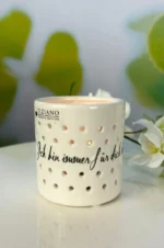 Mazano Kreise 10cm creme/silber – Produktansicht