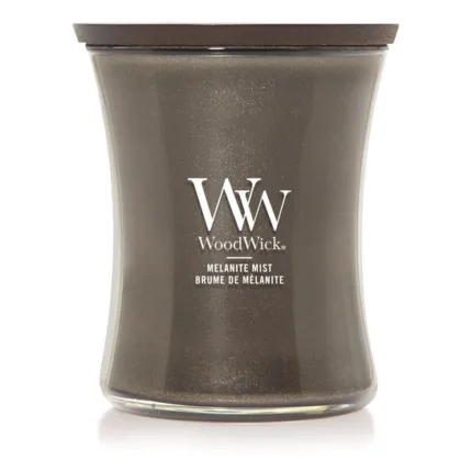 Geschlossene WoodWick Melanite Mist Kerze im Glas