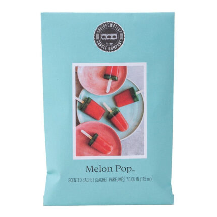 Vorderseite des türkisen Bridgewater Duftsachets Melon Pop
