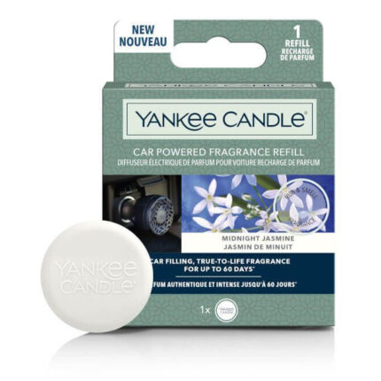 Yankee Candle Autoduft-Nachfüllpack Midnight Jasmine mit rundem Duftdiffusor