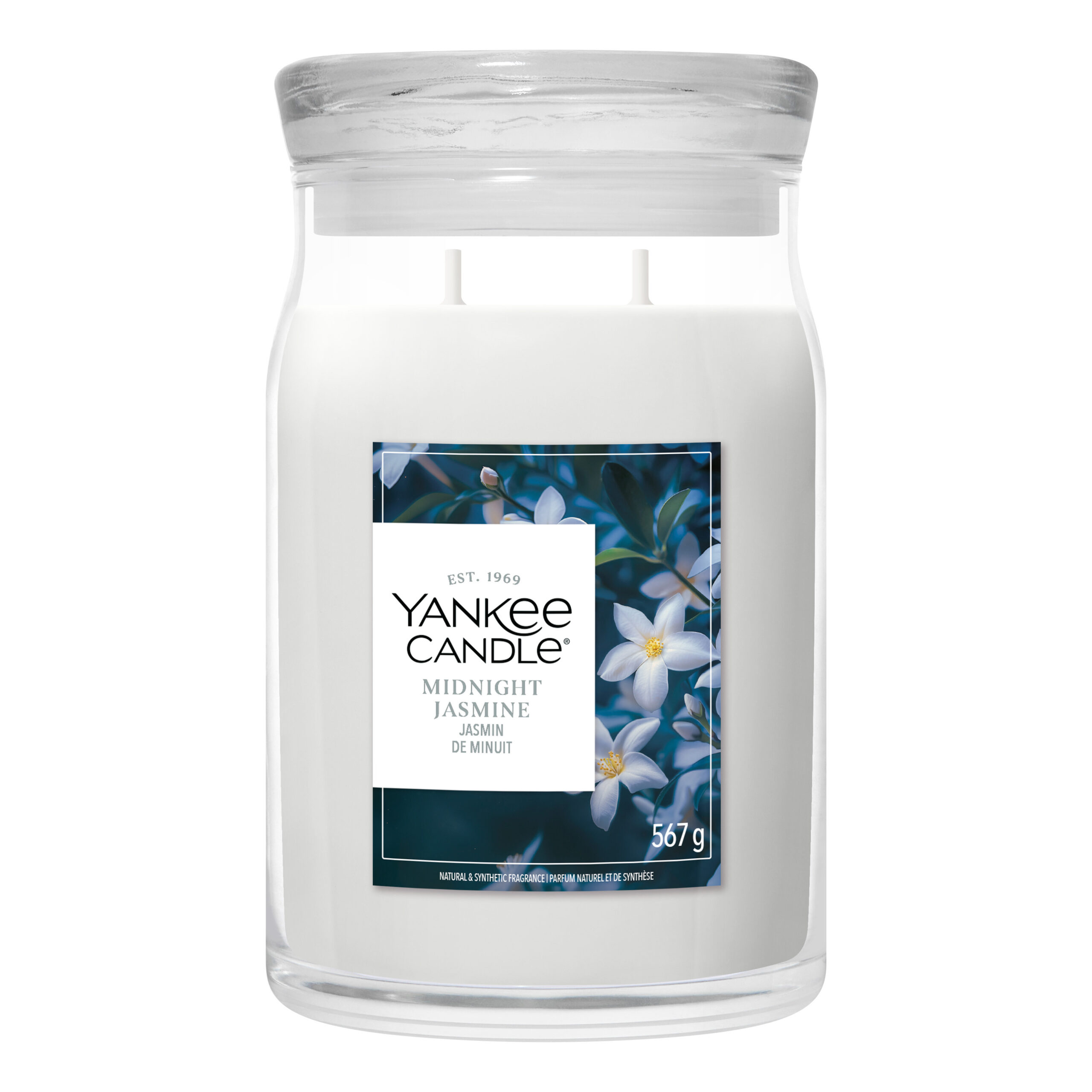 Kerze, Mitternachtsjasminde, GlasKerze, Yankee Candle, Duftkerze Midnight Jasmine Signature Large Jar 567g – Hauptansicht