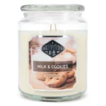 Candle Brothers Milk & Cookies Duftkerze im Glas mit Deckel und zwei Dochten