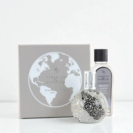 Duftlampe, Geschenkbox und Flasche Frosted Earth als Starterset