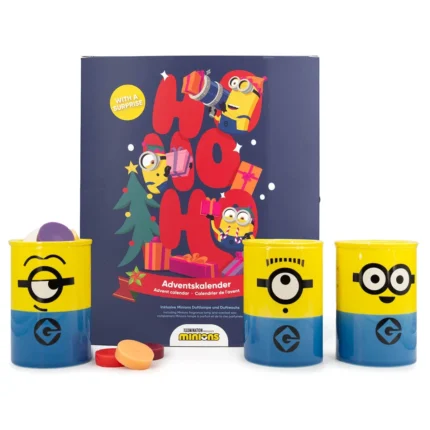 Minions Adventskalender und drei bedruckte Duftwachsbehälter