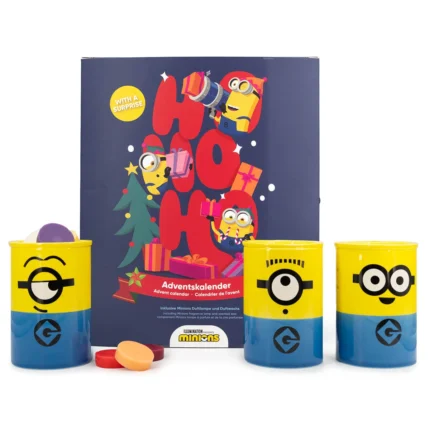 Minions Adventskalender und drei bedruckte Duftwachsbehälter
