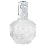 Klare Lampe Berger mit rundem Körper und glänzendem silbernem Schutzaufsatz