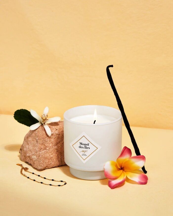 Monoi Blüte - Monoi de Iles - Halskette mit schwarzen Perlen 200g – Produktansicht
