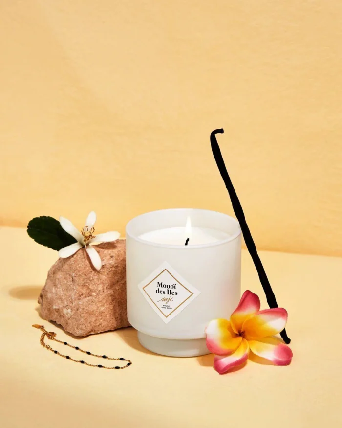 Monoi Blüte - Monoi de Iles - Halskette mit schwarzen Perlen 200g – Produktansicht