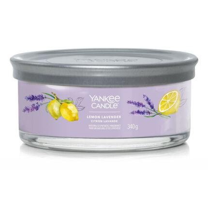Lemon Lavender Kerze im Glas mit grauem Deckel
