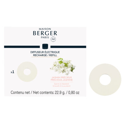 Maison-Berger-Verpackung mit Jasminmotiv und separatem ringförmigem Nachfüller