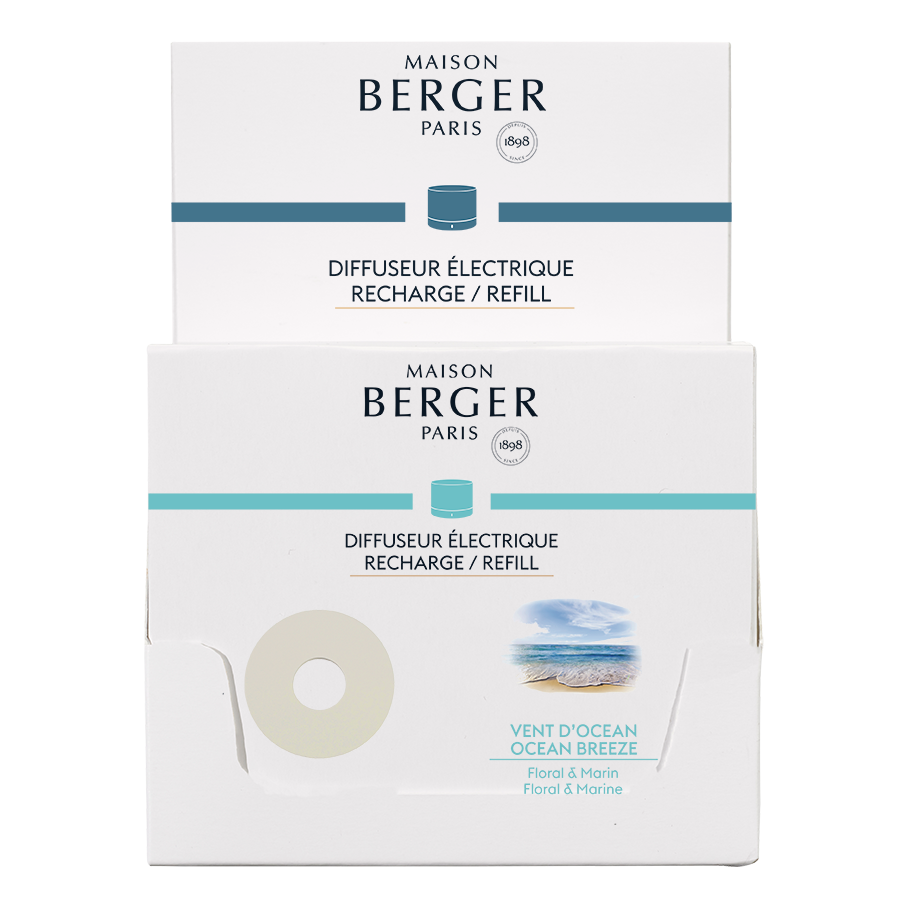 Ocean Breeze Diffuser-Nachfüller Verpackung eines elektrischen Diffuser-Nachfüllers von Maison Berger Paris