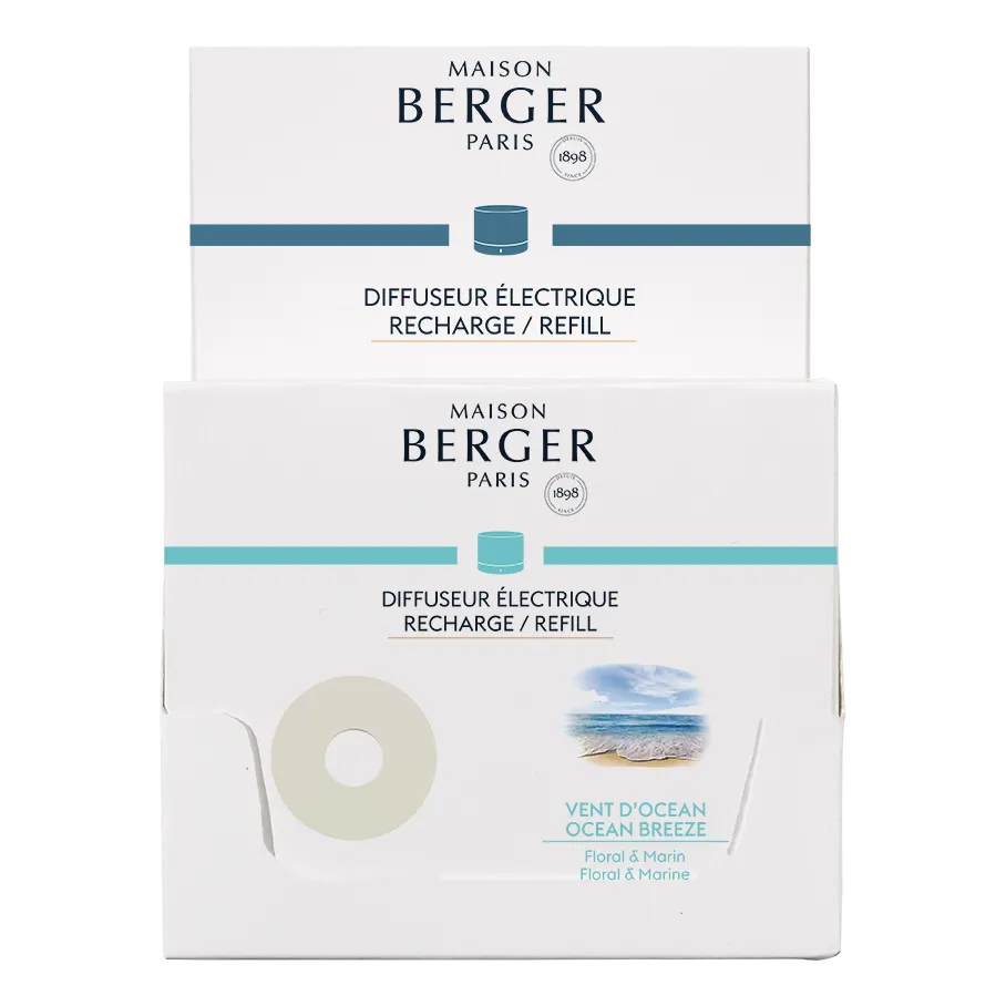 Ocean Breeze Diffuser-Nachfüller Verpackung eines elektrischen Diffuser-Nachfüllers von Maison Berger Paris