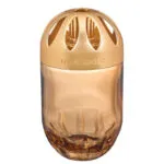 Goldfarbene Lampe Berger mit dekorativem Gitteraufsatz