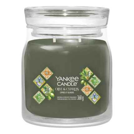 Olive & Cypress 368g Grün 2-Docht – Hauptansicht