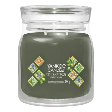 Olive & Cypress 368g Grün 2-Docht – Hauptansicht