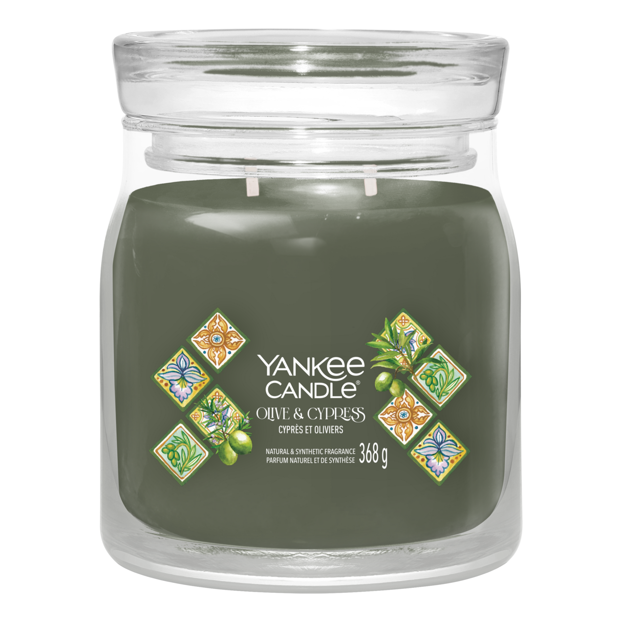 Produktbild Olive & Cypress 368g Grün 2-Docht – Hauptansicht