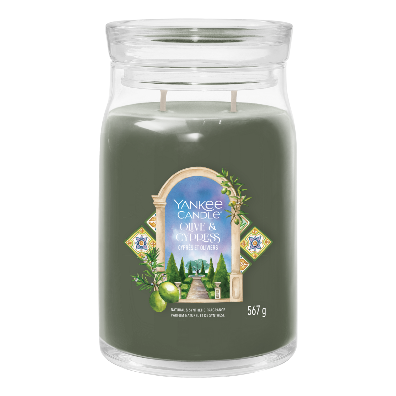 Produktbild Olive & Cypress Signature Large Jar 567g 2-Docht – Hauptansicht