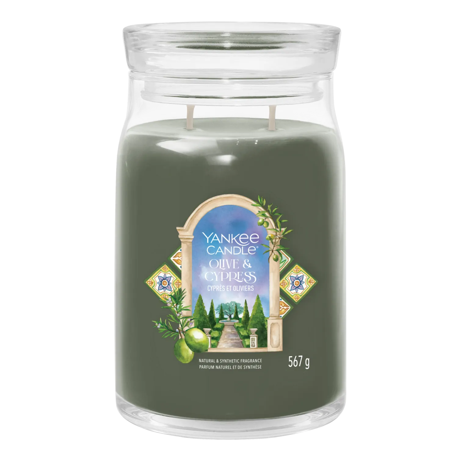 Produktbild Olive & Cypress Signature Large Jar 567g 2-Docht – Hauptansicht