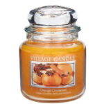 Orange-Cinnamon-Kerze im Glas mit Deckel und Etikett