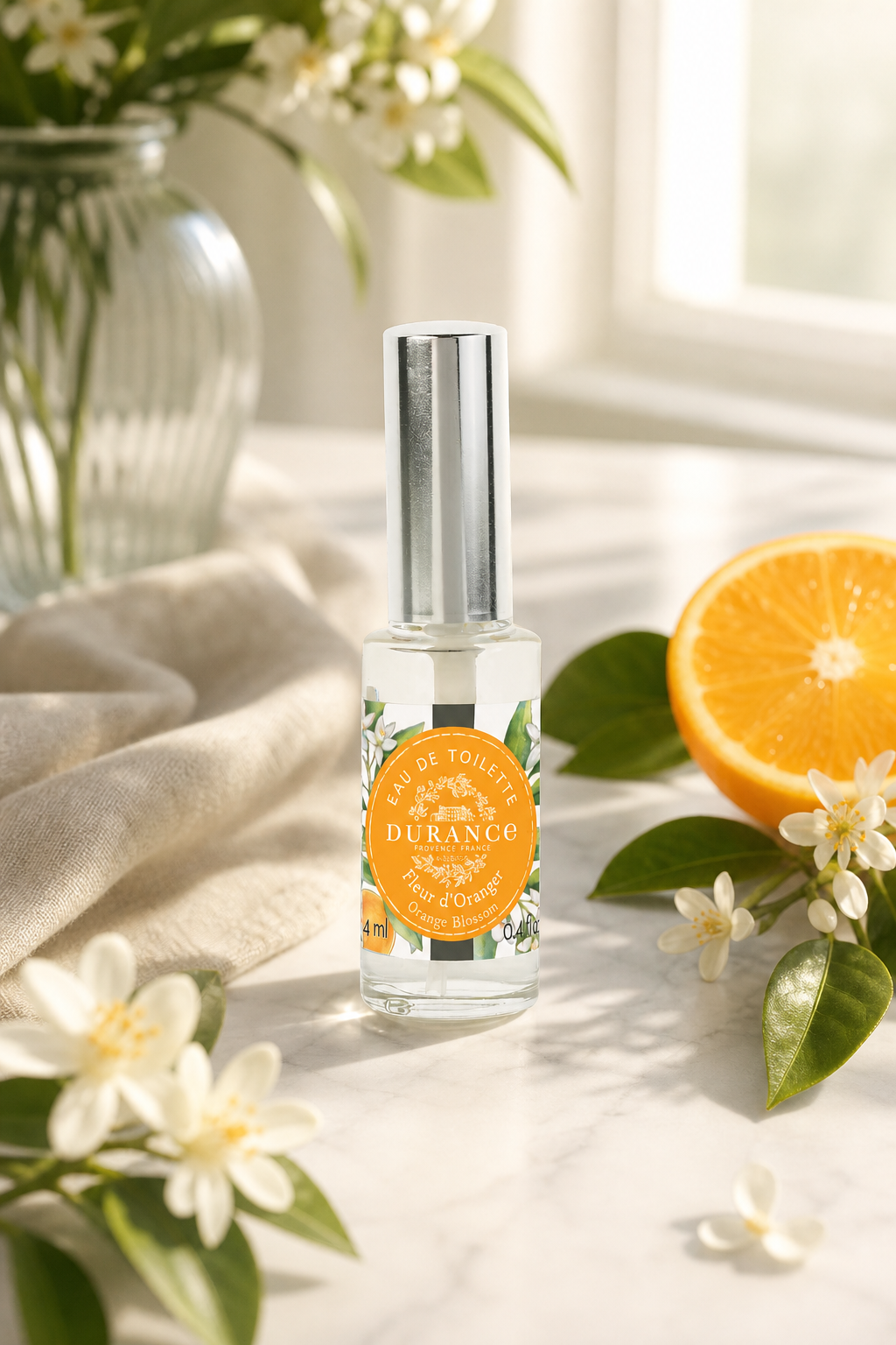 Orangenblüte Mini Eau de Toilette 14ml in einer stimmungsvollen Anwendungsszene