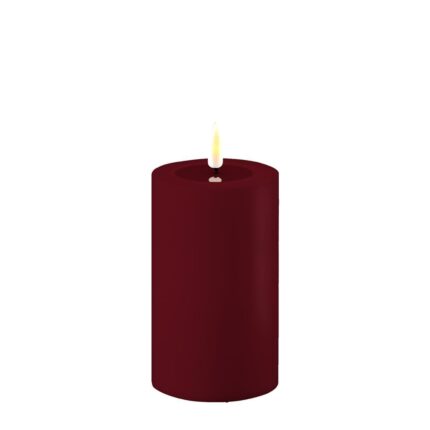 Outdoor Stumpenkerze LED bordeaux 7,5 x 12,5cm – Produktansicht