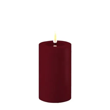 Outdoor Stumpenkerze LED bordeaux 7,5 x 12,5cm – Produktansicht