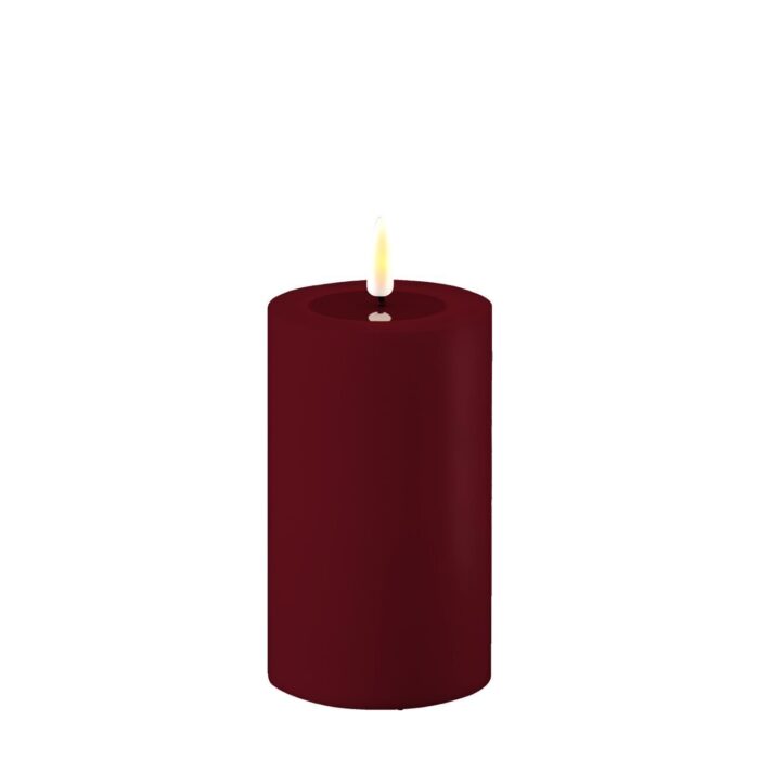 Outdoor Stumpenkerze LED bordeaux 7,5 x 12,5cm – Produktansicht