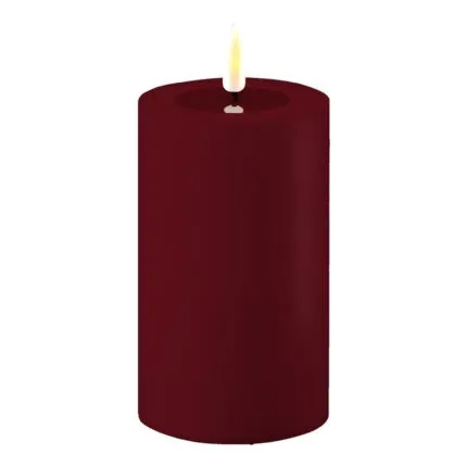 Outdoor Stumpenkerze LED bordeaux 7,5 x 12,5cm – Hauptansicht