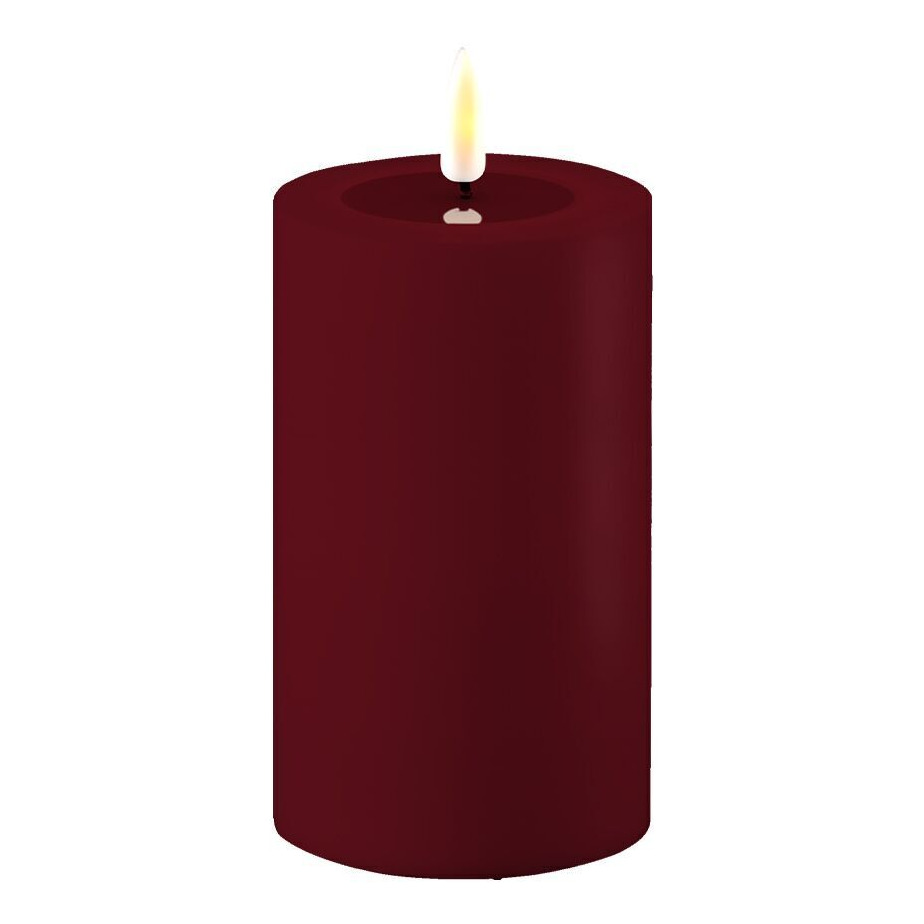 Outdoor Stumpenkerze LED bordeaux 7,5 x 12,5cm – Hauptansicht