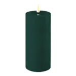 Outdoor Stumpenkerze LED dunkelgrün 7,5 x 15cm – Hauptansicht
