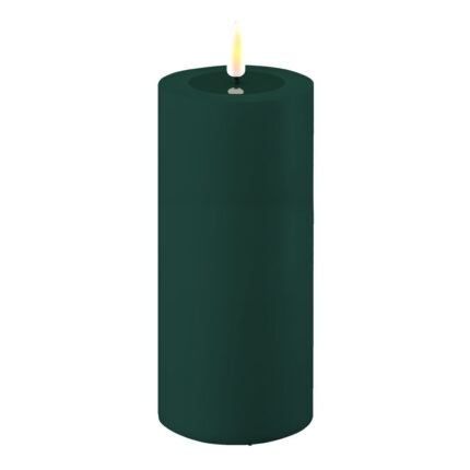 Outdoor Stumpenkerze LED dunkelgrün 7,5 x 15cm – Hauptansicht