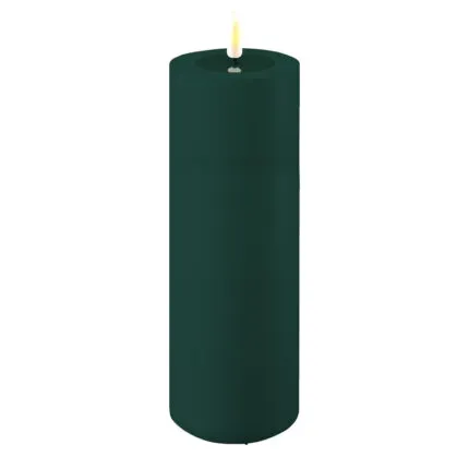Outdoor Stumpenkerze LED dunkelgrün 7,5 x 20cm – Hauptansicht