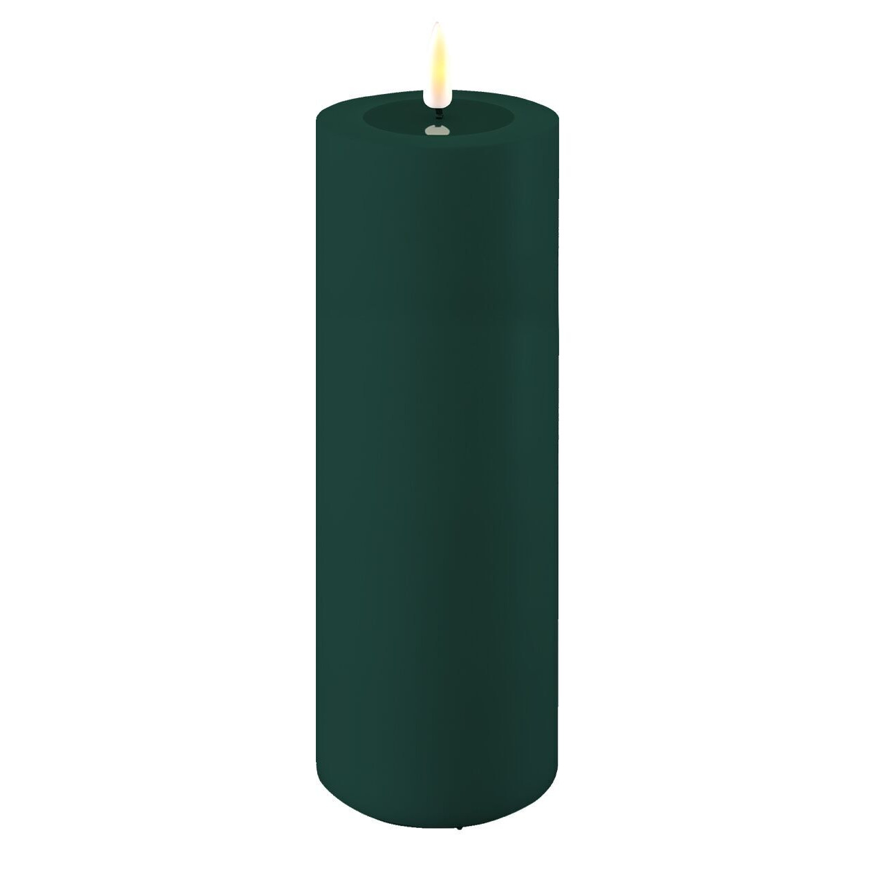 Produktbild Outdoor Stumpenkerze LED dunkelgrün 7,5 x 20cm – Hauptansicht