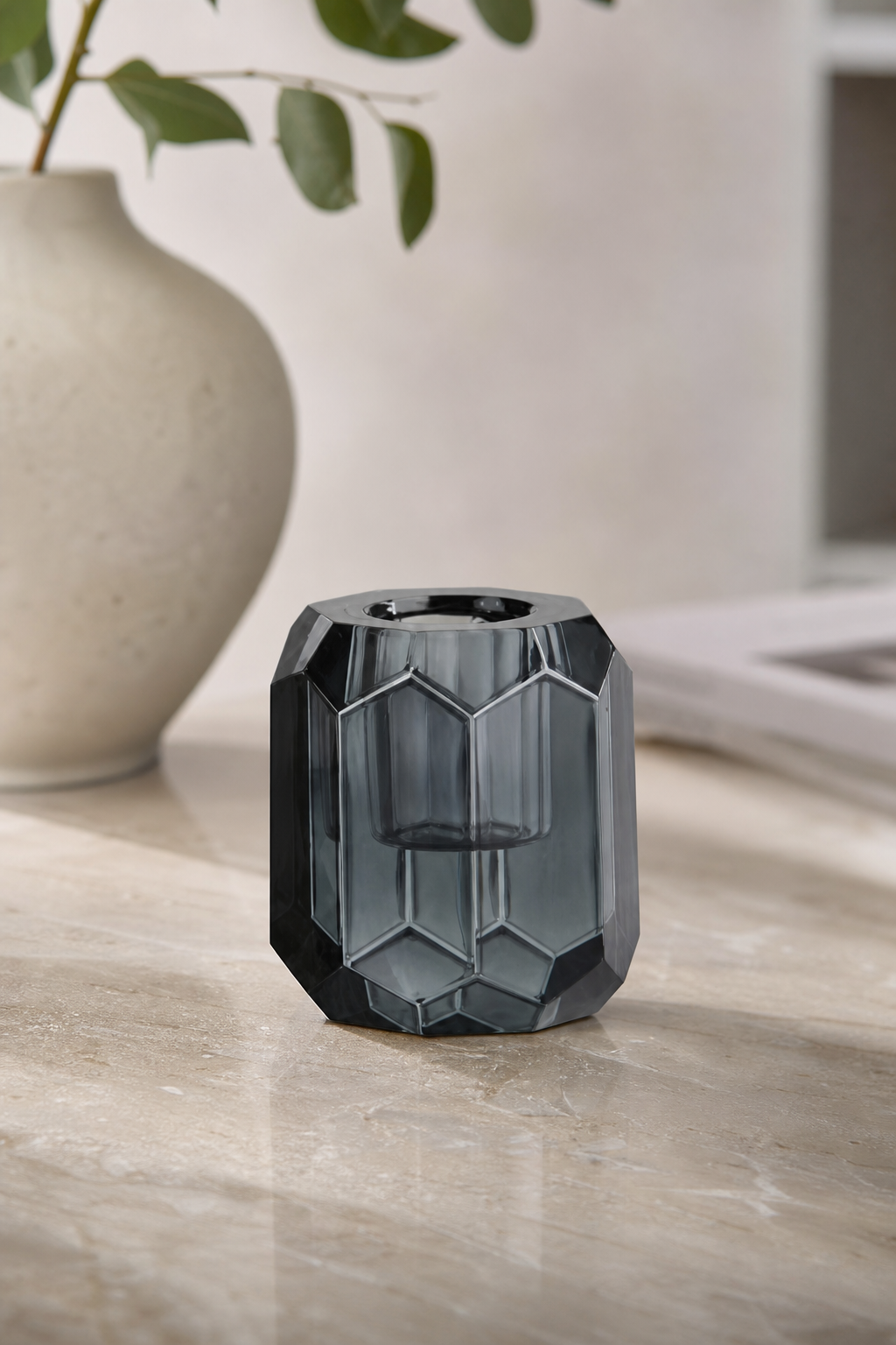 Palisades Kerzenhalter 6cm grün in einer stimmungsvollen Anwendungsszene