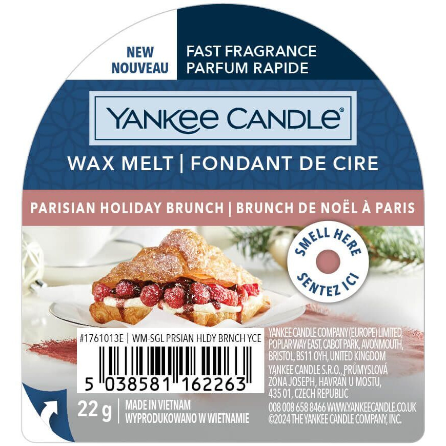 Yankee Candle Parisian Holiday Brunch Yankee Candle Wax Melt Parisian Holiday Brunch mit 22 g Verpackungsangabe