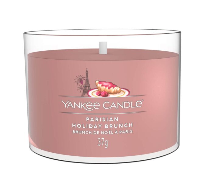 Yankee Candle Parisian Holiday Brunch Kerze mit sichtbarem Docht