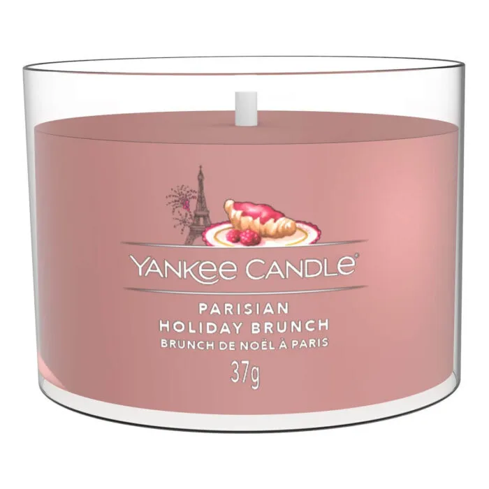 Yankee Candle Parisian Holiday Brunch Kerze mit sichtbarem Docht