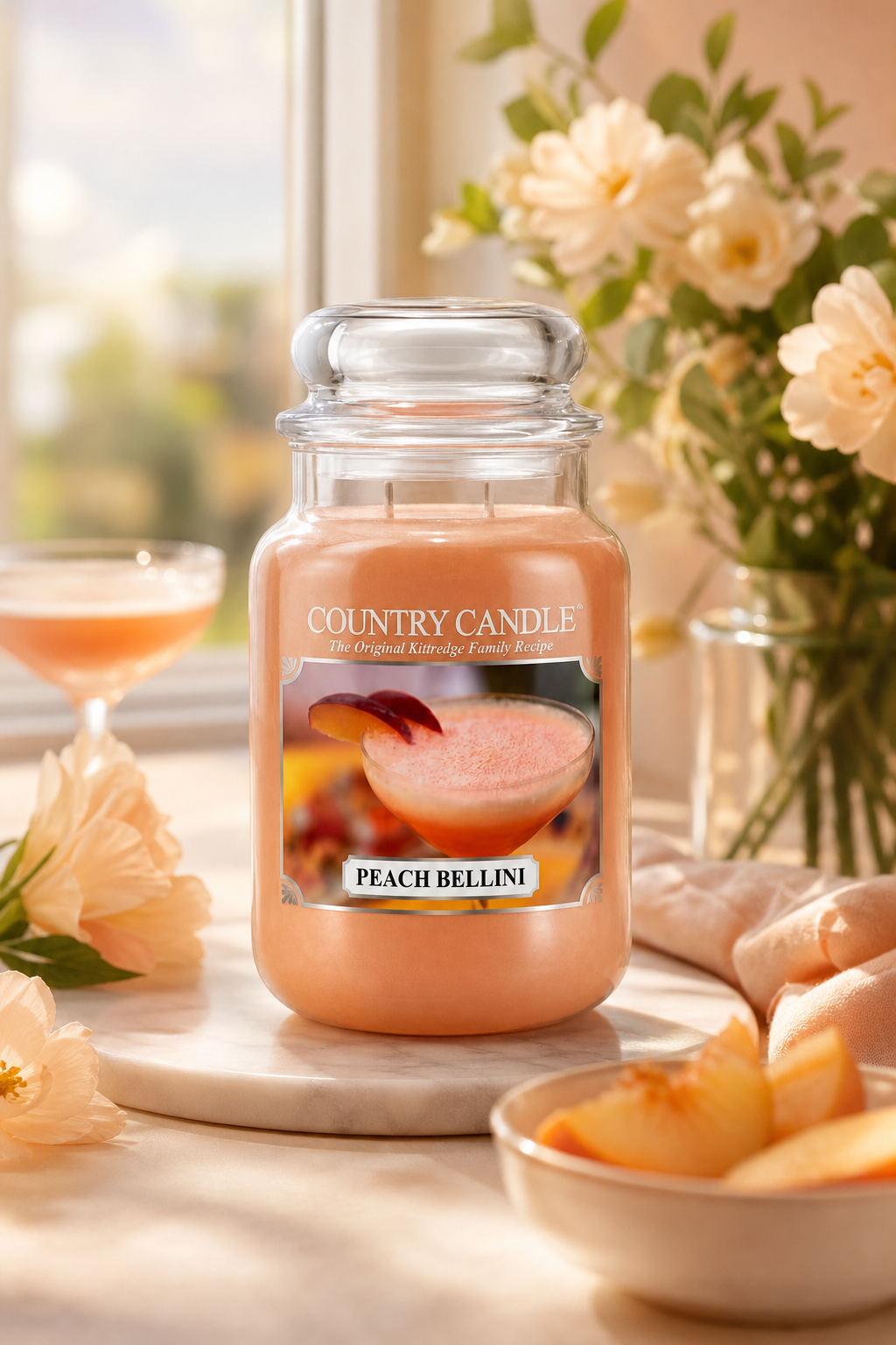 Peach Bellini 680g in einer stimmungsvollen Anwendungsszene