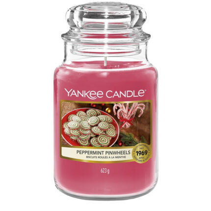 Yankee Candle Peppermint Pinwheels Kerze im Glas mit Deckel