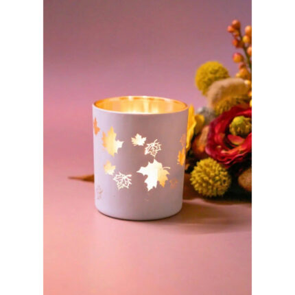 Piazza Ahorn Votivglas 7cm creme/gold – Hauptansicht